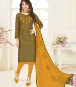 Mehendi embroidered jacquard salwar