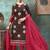 Brown embroidered chanderi salwar