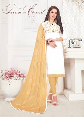 White embroidered cotton poly salwar 1
