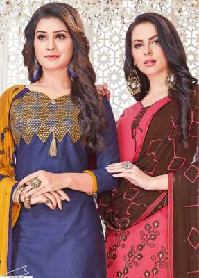 Pink embroidered cotton poly salwar 2