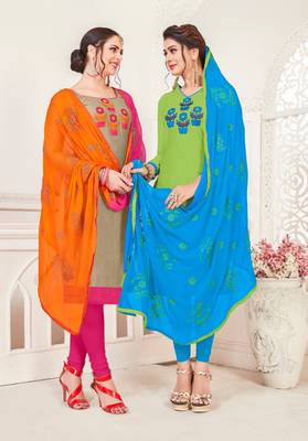 Grey embroidered raw silk salwar 2