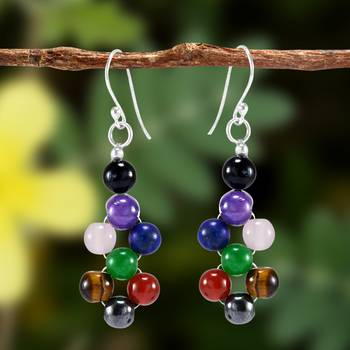 Multicolor Onyx Earrings 2
