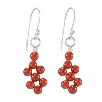 Orange Carnelian Earrings 1