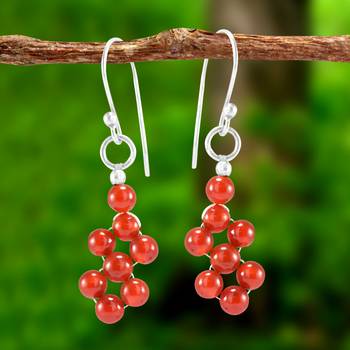 Orange Carnelian Earrings 2