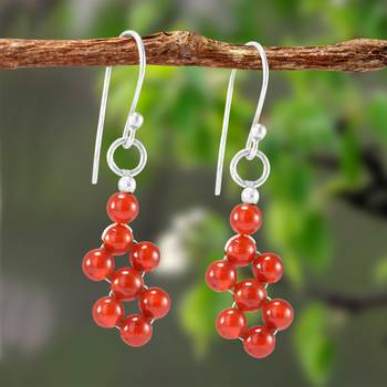 Orange Carnelian Earrings 3