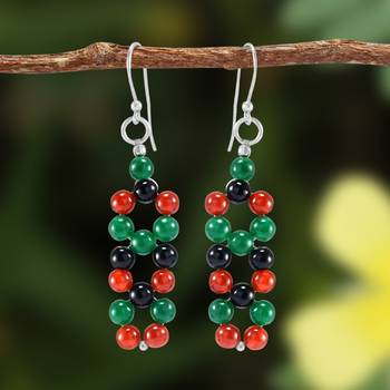 Multicolor Carnelian Earrings 2