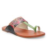 Women Ethnic Elephant Print Kolhapuri Shoes