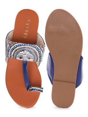 Women Ethnic Diva Print Kolhapuri Shoes 2