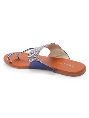 Women Ethnic Diva Print Kolhapuri Shoes 3