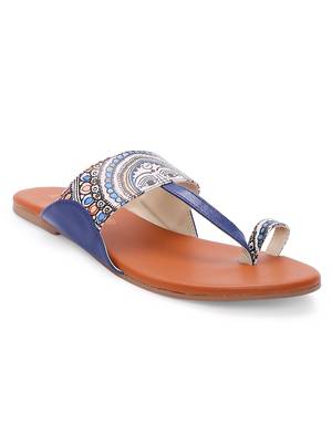 Women Ethnic Diva Print Kolhapuri Shoes 1