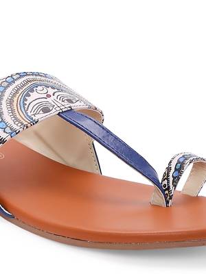 Women Ethnic Diva Print Kolhapuri Shoes 5