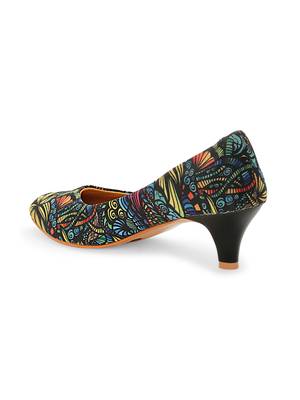 Women Ethnic Mix Fruit Kitten Heels Shoes 3