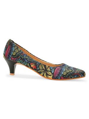 Women Ethnic Mix Fruit Kitten Heels Shoes 4