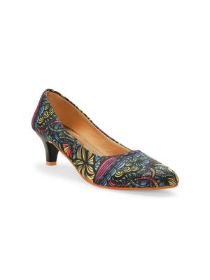 Women Ethnic Mix Fruit Kitten Heels Shoes 1
