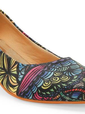 Women Ethnic Mix Fruit Kitten Heels Shoes 5