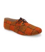 Women Ethnic Rustic Orange Oxfords Shoes
