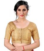 Beige Women's Embroidered santoon Silk Blouse