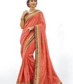 Pink Embroidered Cotton Silk Saree With Blouse