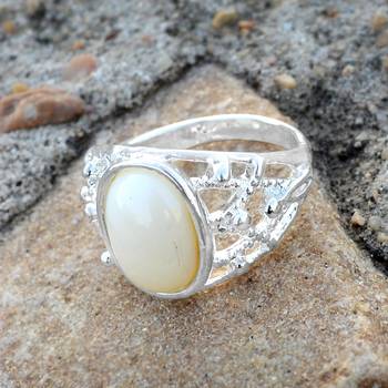 White Crystal Rings 4