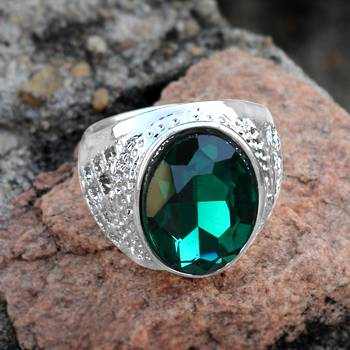 Green crystal rings 3