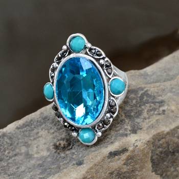Blue Crystal Rings 3