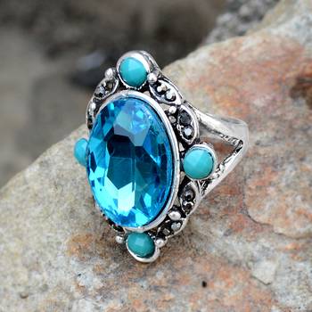 Blue Crystal Rings 4