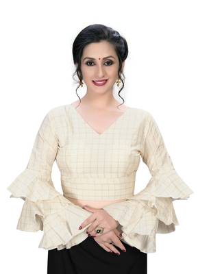 Off White  Women'S Embroiderey Silk Blouse 1