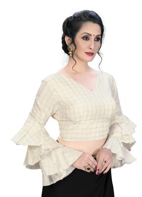 Off White  Women'S Embroiderey Silk Blouse 3