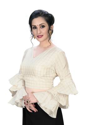 Off White  Women'S Embroiderey Silk Blouse 4