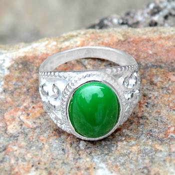 Green crystal rings 4