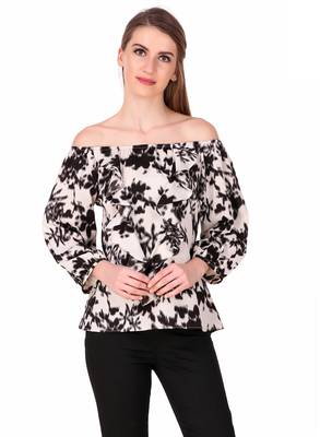 Black printed cotton cotton-tops 1