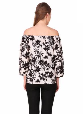Black printed cotton cotton-tops 2