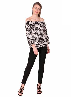 Black printed cotton cotton-tops 3