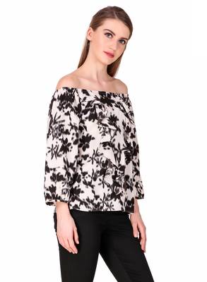 Black printed cotton cotton-tops 5