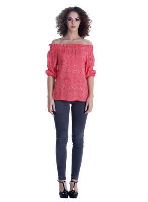 Red printed cotton cotton-tops 3
