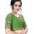 Green  Women'S Embroiderey Santoon Silk Blouse