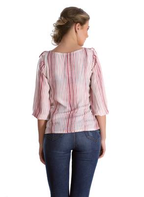 Pink striped cotton cotton-tops 2