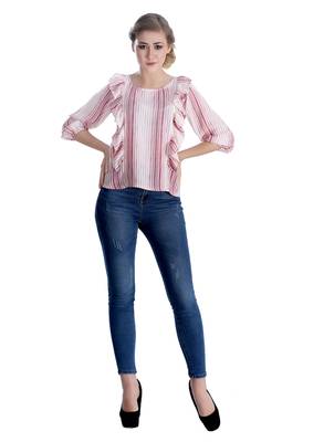 Pink striped cotton cotton-tops 3