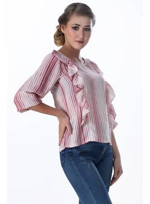 Pink striped cotton cotton-tops 5