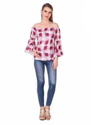 Pink printed cotton party-tops 3