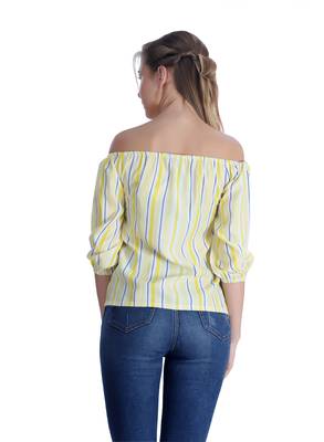 Yellow striped cotton cotton-tops 2