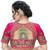 Pink  Women'S Embroiderey Santoon Silk Blouse