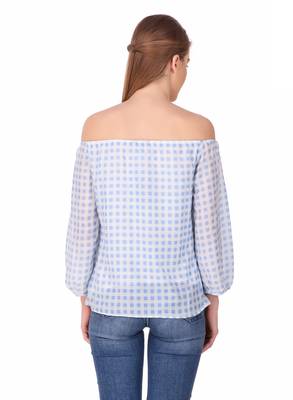 Blue printed cotton cotton-tops 2