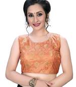 Peach Women'S Embroiderey Jacquard Blouse