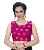 Pink  Women'S Embroiderey Jacquard Blouse