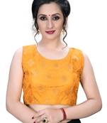 Yellow  Women'S Embroiderey Jacquard Blouse