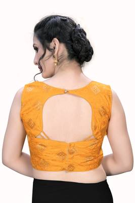 Yellow  Women'S Embroiderey Jacquard Blouse 2