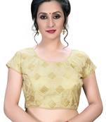 Beige  Women'S Embroiderey Jacquard Blouse