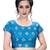 Blue  Women'S Embroiderey Jacquard Blouse
