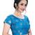 Blue  Women'S Embroiderey Jacquard Blouse
